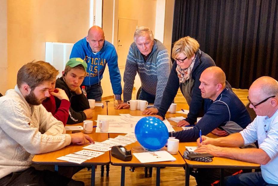 Gruppearbeid i Gjerden Fjellsikring